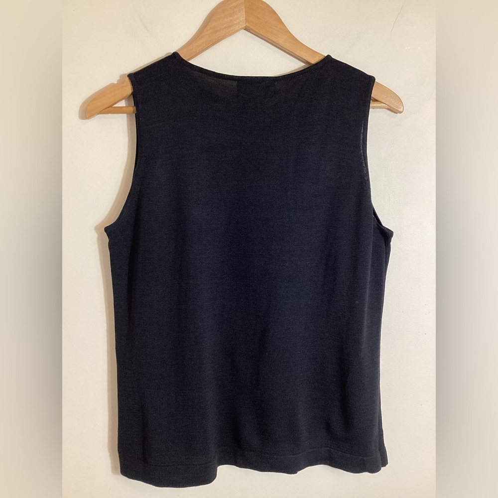 Maille Ishyu Silk Capsule Knit Tank Sz L Classic Basic Staple Elegant Minimalist - Picture 5 of 13